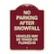 Signmission No Parking After Snowfall Vehicles May Towed or Plowed-In Heavy-Gauge Alum, 24" x 18", BU-1824-23785 A-DES-BU-1824-23785 - alternate 1